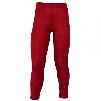 Engel Natur Kinder-Leggings, 100% Bio-Merinoschurwolle (128, grün melange)