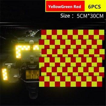 6PCS Batenburg Reflective Safety Stickers for Police Motorcycles