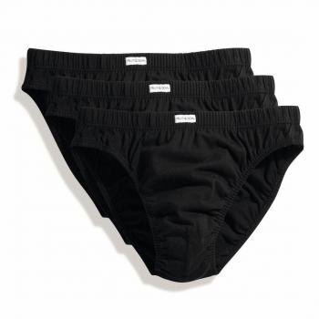 FRUIT OF THE LOOM Men's Classic Cotton Briefs Black Small