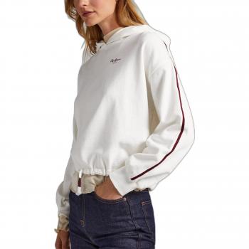 Sudadera con capucha Bibi blanca crema para mujer Pepe Jeans