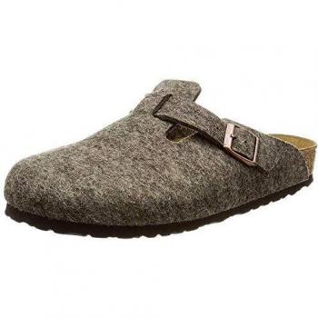 Sabots Birkenstock Boston Wool marron femmes