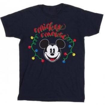 T-shirt Mickey Mouse ampoules de Noël XXL blanc