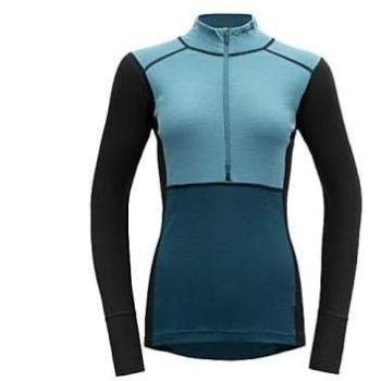 Devold Funktionsunderwear LAUPAREN MERINO 190 Zip-Neck Damen Langarm Blau/Schwarz S