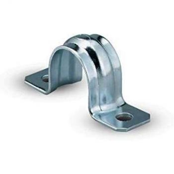 Fischer | BSMD-22mm de doble pata grapas metálicas abrazaderas para tubos de agua, manguera o cable coaxial pared