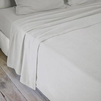 Heddra – Drap plat 240 × 300 cm en coton flanelle, nuageux