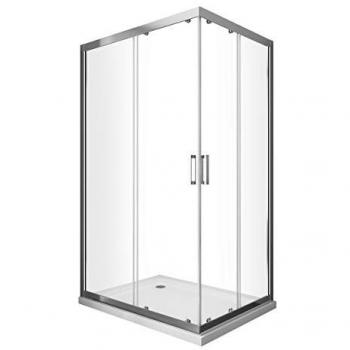Récipient de Douche 6 mm, Profil Chromé, Dimension 90 × 140 mm