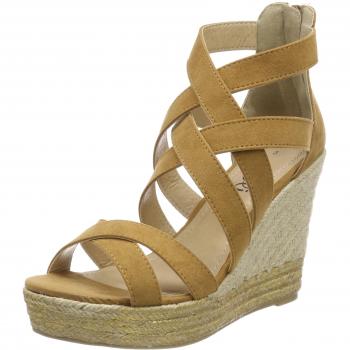 S.Oliver Damen Plateausandalen 28311, braun, 40 EU
