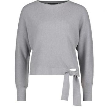 Betty Barclay Feinstrickpullover mit Bindeband, grau melange, Damen