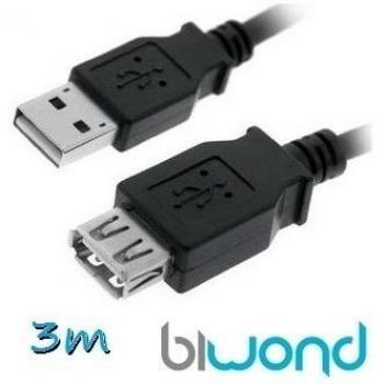 Cable USB 2.0 Tipo A a Mini‑B 3 m Biwond
