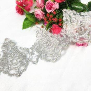 DIY Sequin Lace Sticker for Wedding and Craft Projects (10cm x 90cm)