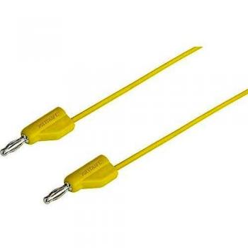 VOLTCRAFT MSB-300 Yellow Test Lead 4mm Banana Jacks 0.5m