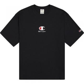 Short Sleeve Champion Black Cotton Shirt para Hombres talla L