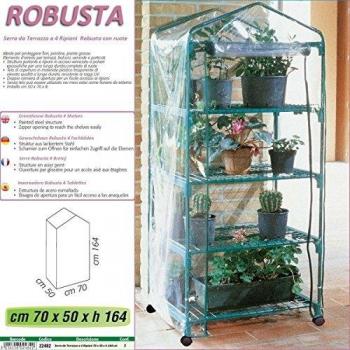 Serra da terrazzo Siena Garden a 3 ripiani con ruote, modello 1000035704
