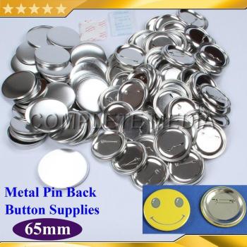 Paquete de 100 botones de metal 65 mm para insignias