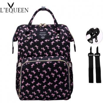 Lequeen Animal Dog Pattern Mommy Backpack