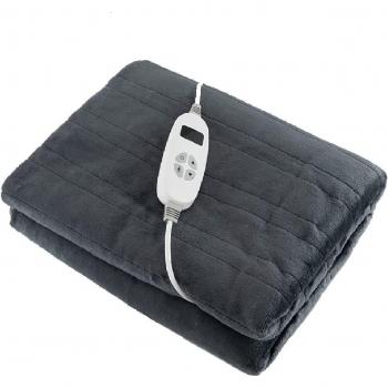Coperta Riscaldante Morbida Grigia con Funzione Lavabile