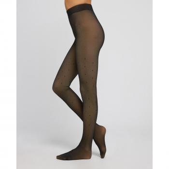 Panty térmico mujer Ysabel Mora 16619 160 Den con estampado de topos