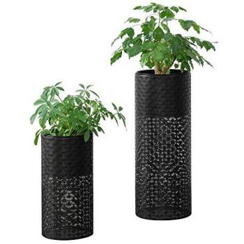 Cache-Pot en métal noir