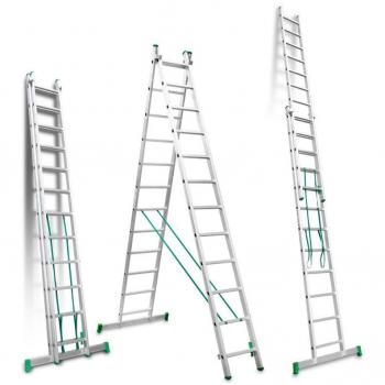 Escalera de bricolaje 2 tramos 12 peldaños