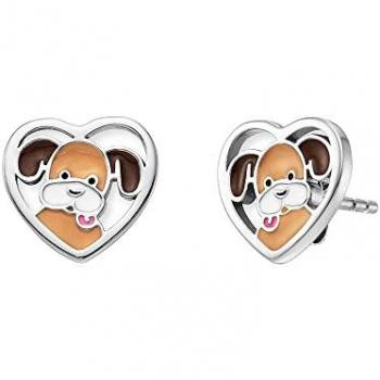 Herzengel Paar Ohrstecker »Herz mit Hund, HEE-DOG-HEART«, mit Emaille