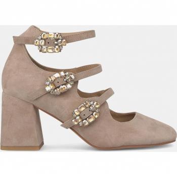 Alma En Penna Brown Buckle Pump Shoes