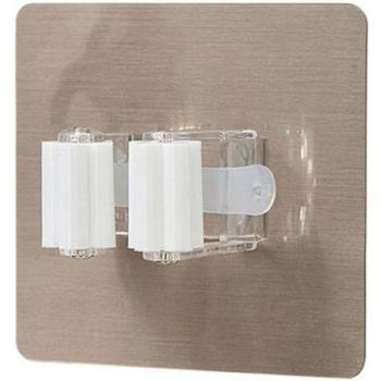 Bathroom Mop Holder & Storage Rack – One-Piece Wall Mount