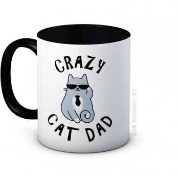 Crazy Cat Dad Novelty Mug
