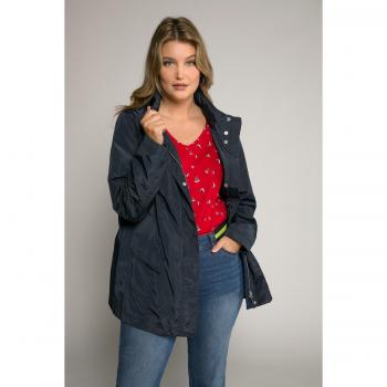 Giacca con zip nascosta e cappuccio, Donna, Blu, Taglia 56/58, Poliestere