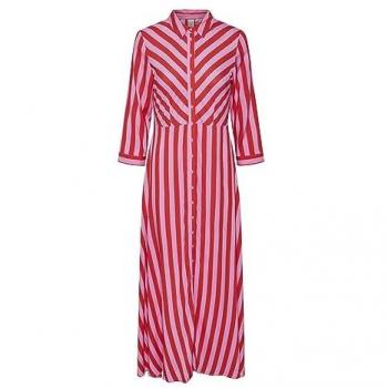 Abito Lunga Manica Yas Savanna in Orchid Rosso Vivo 2XL