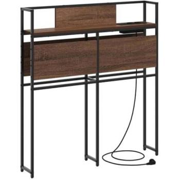 VidaXL Bettkopfteil mit Schubladen – Braun, Eichenlook, 75 cm, Holzwerkstoff