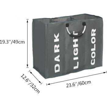 Bolsa de ropa sucia plegable con asas