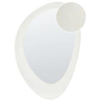 Wohnaccessoire Beliani: Asymmetrischer Spiegel in Cremeweiß