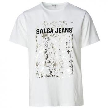 XS Salsa Jeans Women's Graphic Print T‑Shirt in White