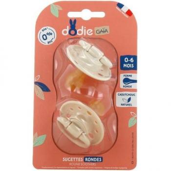 Schnuller Duo DODIE 0-6 mesi Gomma Granelli di sabbia