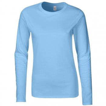 Gildan SoftStyle Light Blue Women’s Long Sleeve T‑Shirt Set – 5 Pack XL