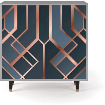 Buffet bleu-vert 4 portes L 94 cm Storyz