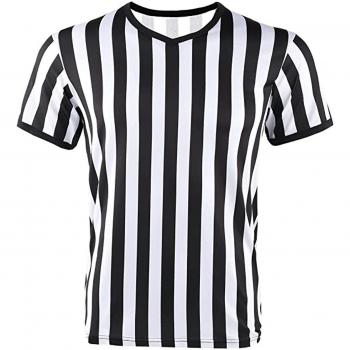 Camiseta de Árbitro de Fútbol en Blanco y Negro