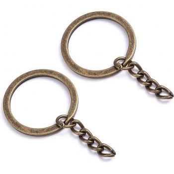 10pcs Key Ring KeyChains with 20mm Extension Chain
