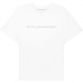Stella McCartney Women's White Crystal-Embellished T-Shirt