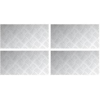 Anti‑Slip Aluminium Checker Plates 40x20 cm – 4 Pack (vidaXL)
