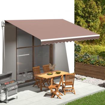 Tissu de remplacement pour store banne Marron 4,5x3 m