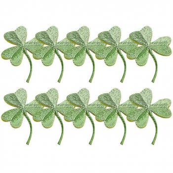 Décorations celtiques à coudre, motif de plante verte, Saint-Patrick