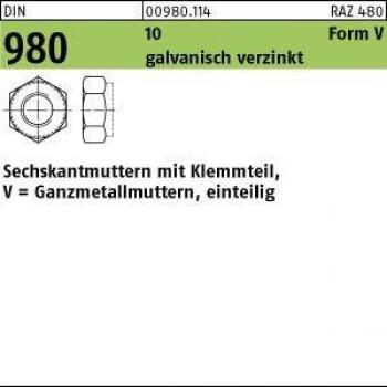 Dado esagonale DIN 980 (M30) elettrozincato