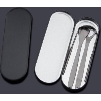 3-Piece Tongue Scraper Set with Travel Cases, Reusable Stainless Steel for Adults and Kids