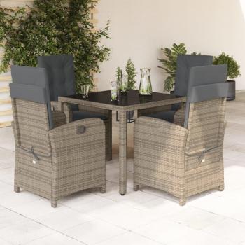 Ensemble de Meubles d'Extérieur 5 pcs avec Coussins