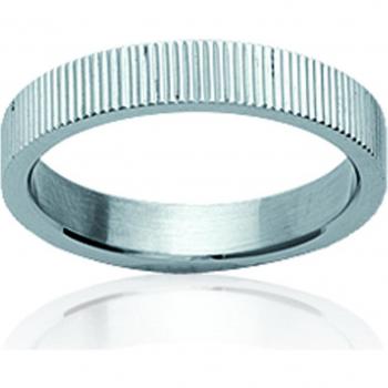 Bague acier 'Pas de Deux' argenté