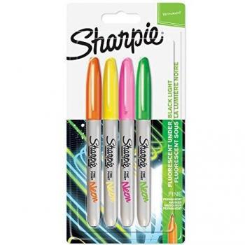 Marqueur permanent Sharpie – 4x néon fin