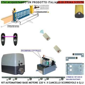 Cancello Automatico Traina 6Q 2RC 5m Fotocellule