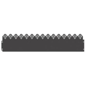 Lot de 20 bordures en acier noir 103×5×22 cm – Utilisation extérieure – VidaXL