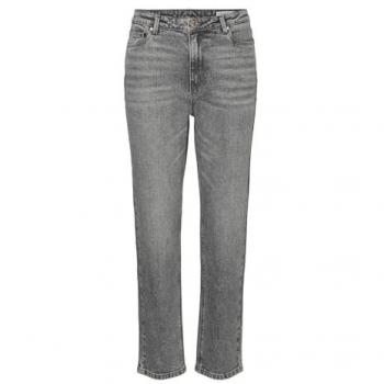 Mom-Jeans VERO MODA „VMLINDA HR MOM JEANS GU214 GA NOOS“ – Damen – Blau (Medium Grau) – 27/32